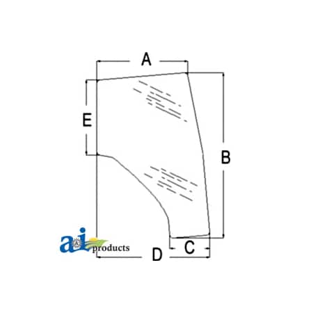 A & I Products Glass, Door (LH) 65.5" x46.25" x4" A-T0290-70773